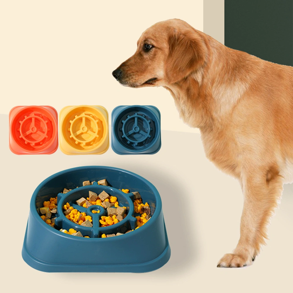 Dog Bowl Slow Eat Column Harmless Corner Anti-scratch Large Cat Dog Bowl Feeding Water Feeder for Home Use 