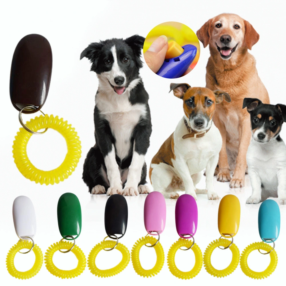 Pet Training Clicker Adjustable Frequency Wear-Resistant Solid Non Fading Convenient Stop Barking Exercise Professional Recall Dog Training Clicker Tool for Yard