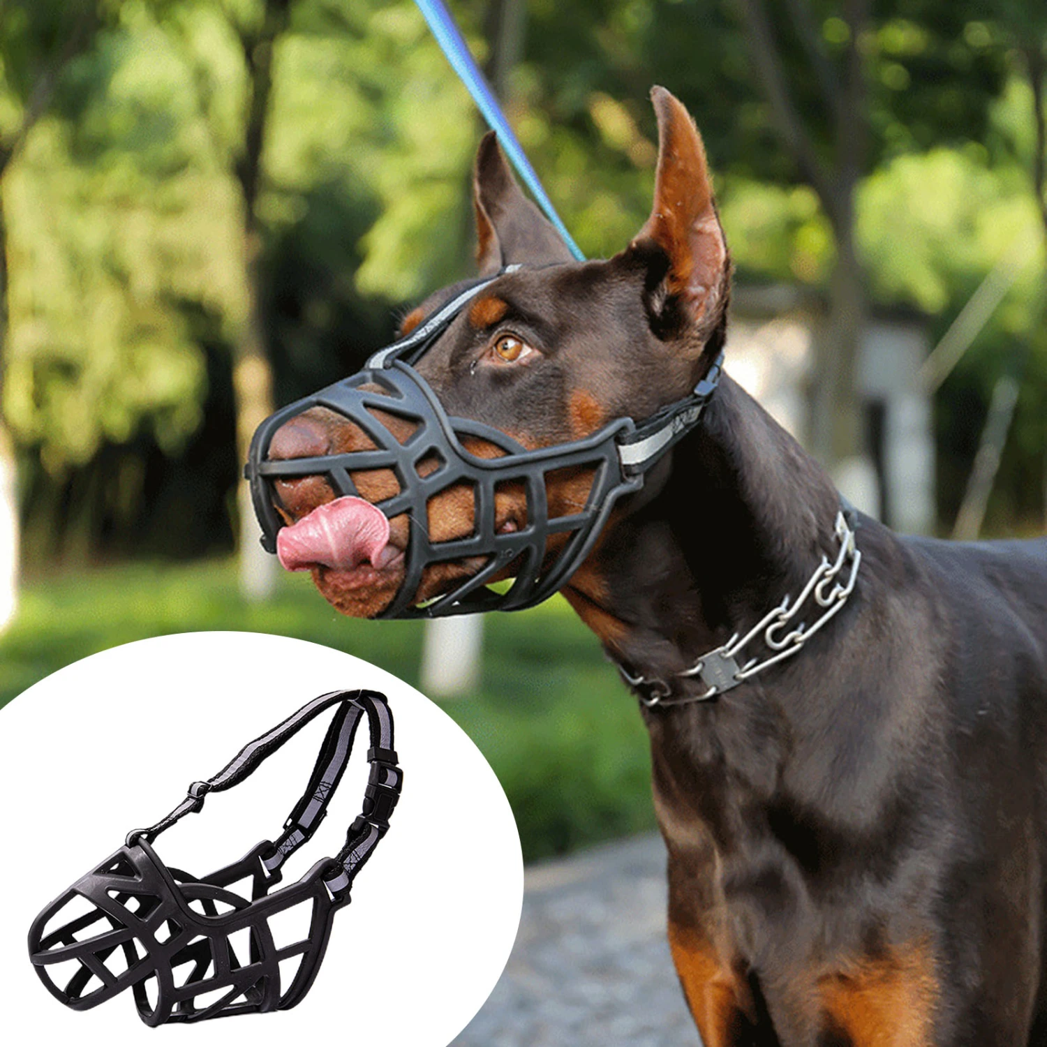 Dog Muzzle Buckle Design Innovative Wear-resistant Sturdy Tear-resistant Anti-bite Hollow Out Pet Anti-Barking Muzzles Face Guard for Outing