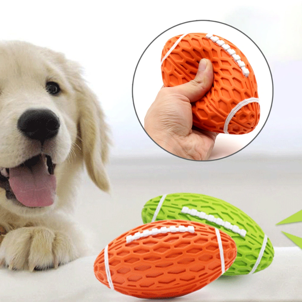 Dog Chew Toy Bite Resistant Relieve Boredom Indeformable Cat Dog Toy Football Voice Sound Balls for Entertainment 