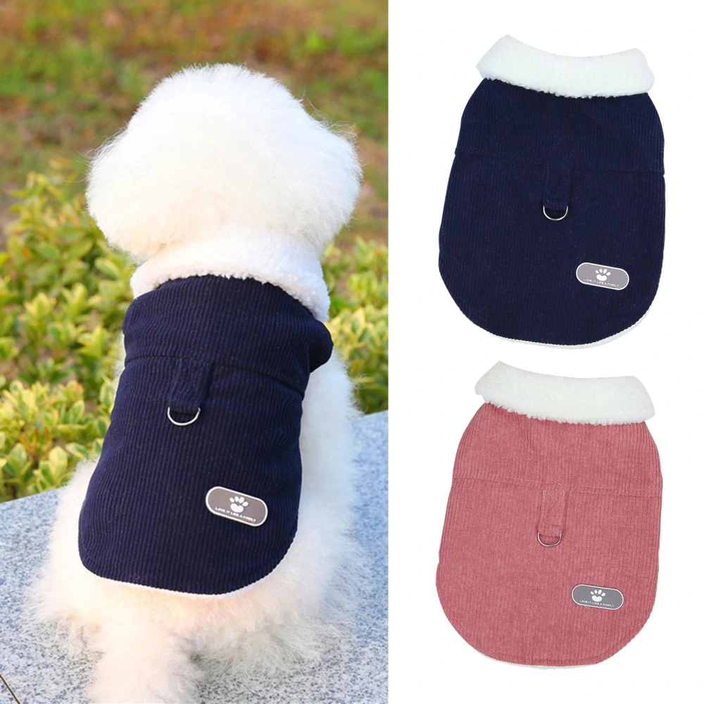 Dog Coat Fur Collar Comfortable Winter Pet Dog Sleeveless Coat Clothes for Outdoor