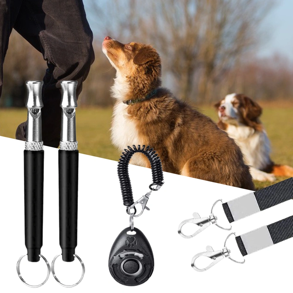 Pet Whistle Adjustable Frequency Stop Barking with Lanyard Professional Recall Dog Training Whistles for Outdoor 