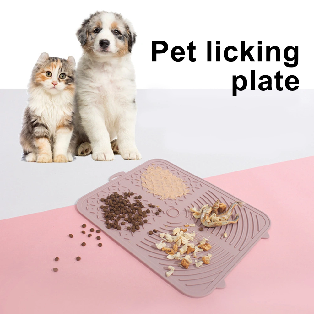 Pet Lick Mat Slow Eating Column Grids Design Reusable Dog Cat Calming Slow Feeder Licking Pad for Home Use 