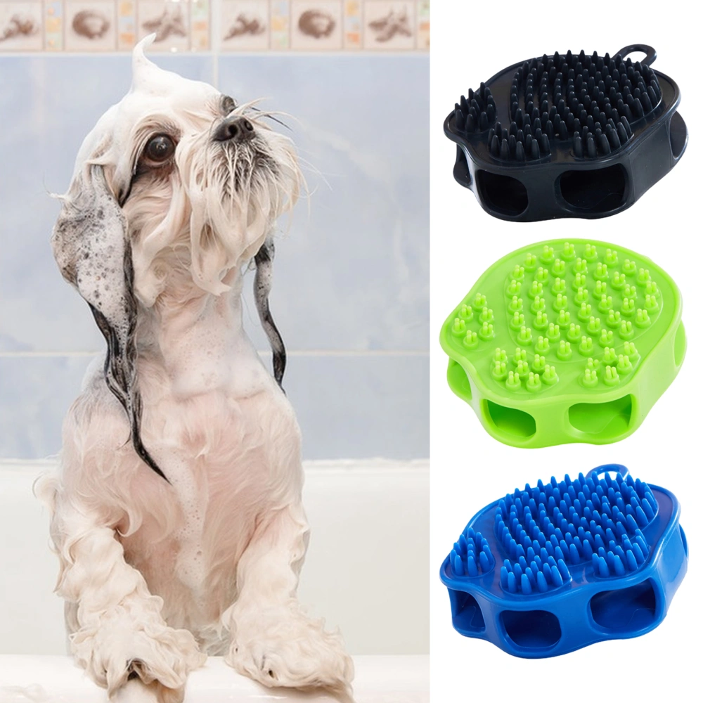 Pet Cleaning Brush Durable Wear-resistant Finger Fixation Double-sided Dry Wet Use Make Skin Breathe TPR Cat Hair Cleaning Brush Pet Massaging Comb for Teddy