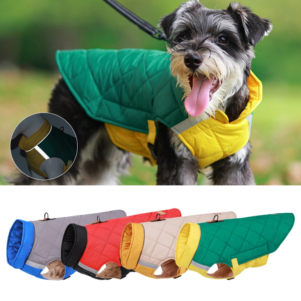 Dog Padded Clothes Soft Anti-Deformed Comfortable Windproof Stylish Dress Up Polyester Reflective Design Pet Clothes for Winter