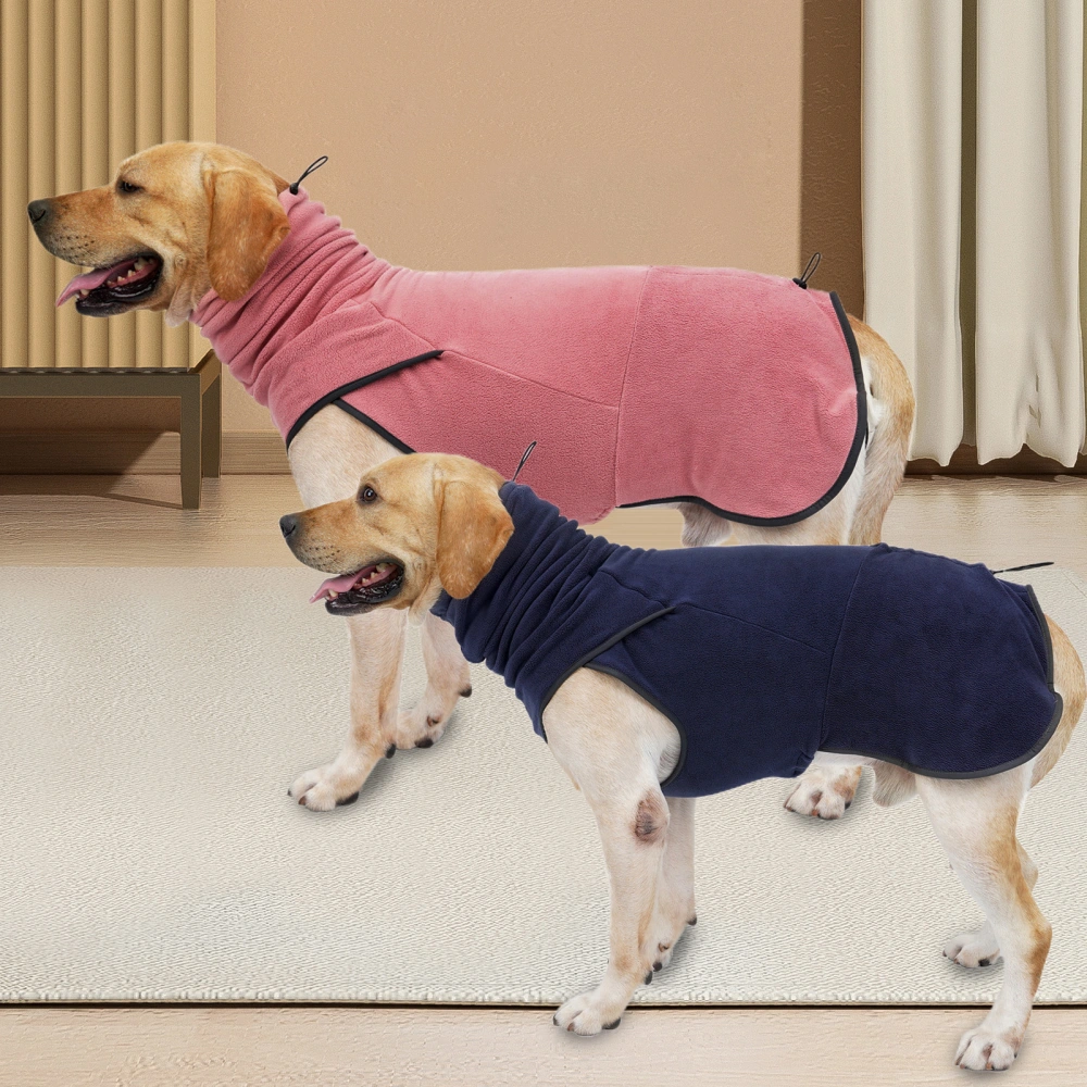 Pet Jacket Elastic High Neckline Hemming Adjustment Buckle Comfort Keep Warm Fleece Warrior Style Pet Apparel Jacket for Winter