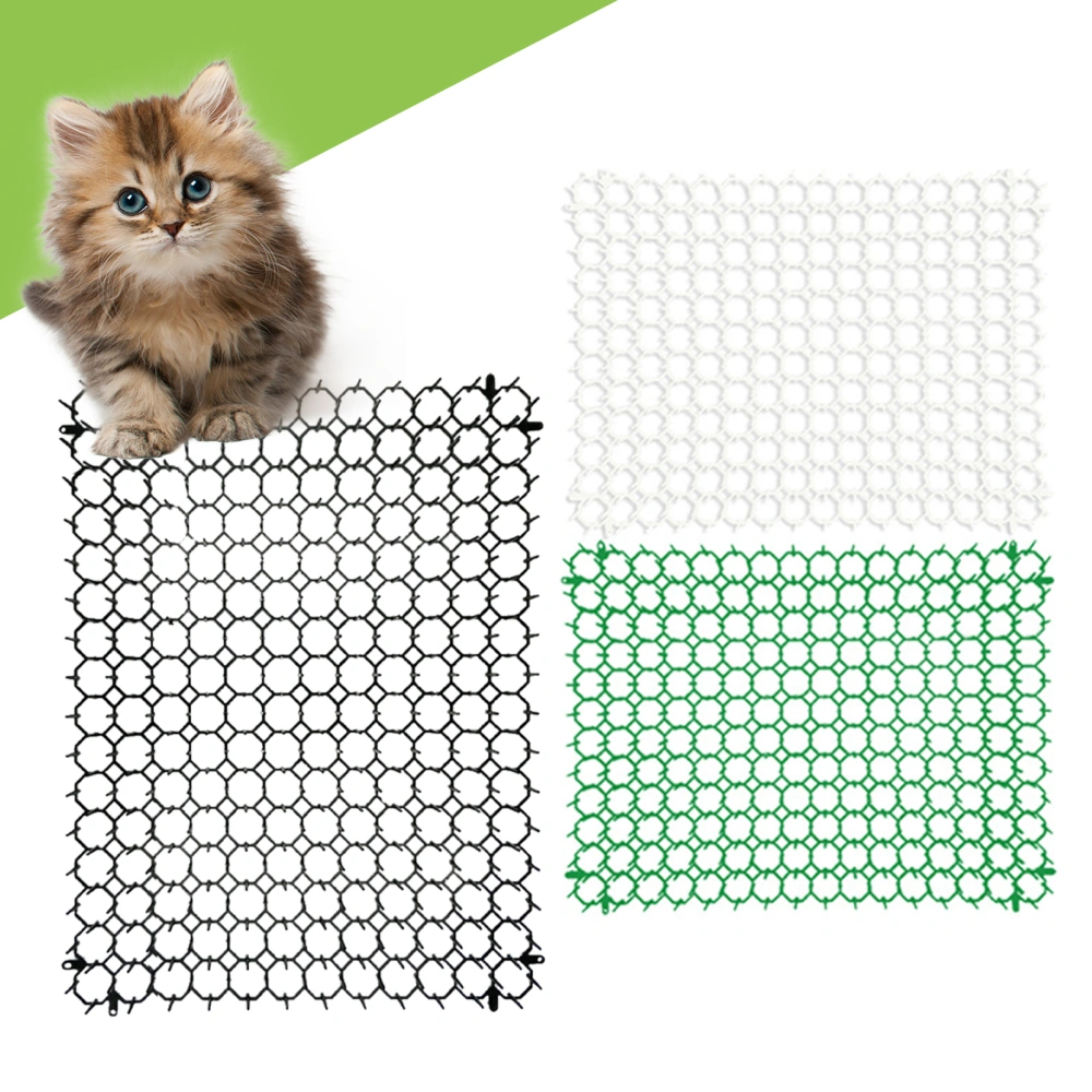 Cat Repellent Mat Tip Spikes Wear-Resistant High Elasticity Foldable Fine Ductility Repel Stray Cats Adjustable Dog Cat Scat Spiked Deterrent Mats for Yard