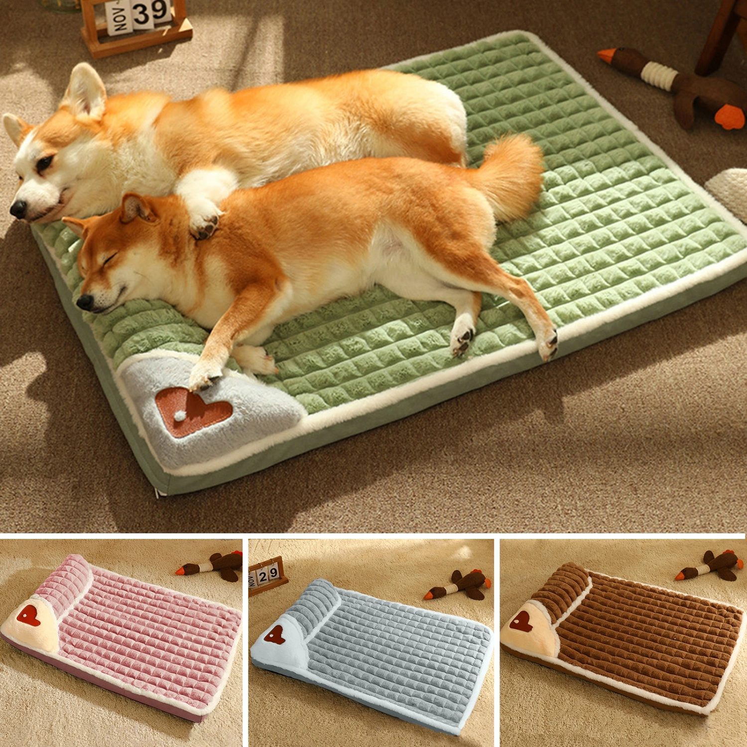 Dog Bed Comfortable Neck Pillow Soft Plush Cat Dog Winter Sleeping Bed Nest for Home