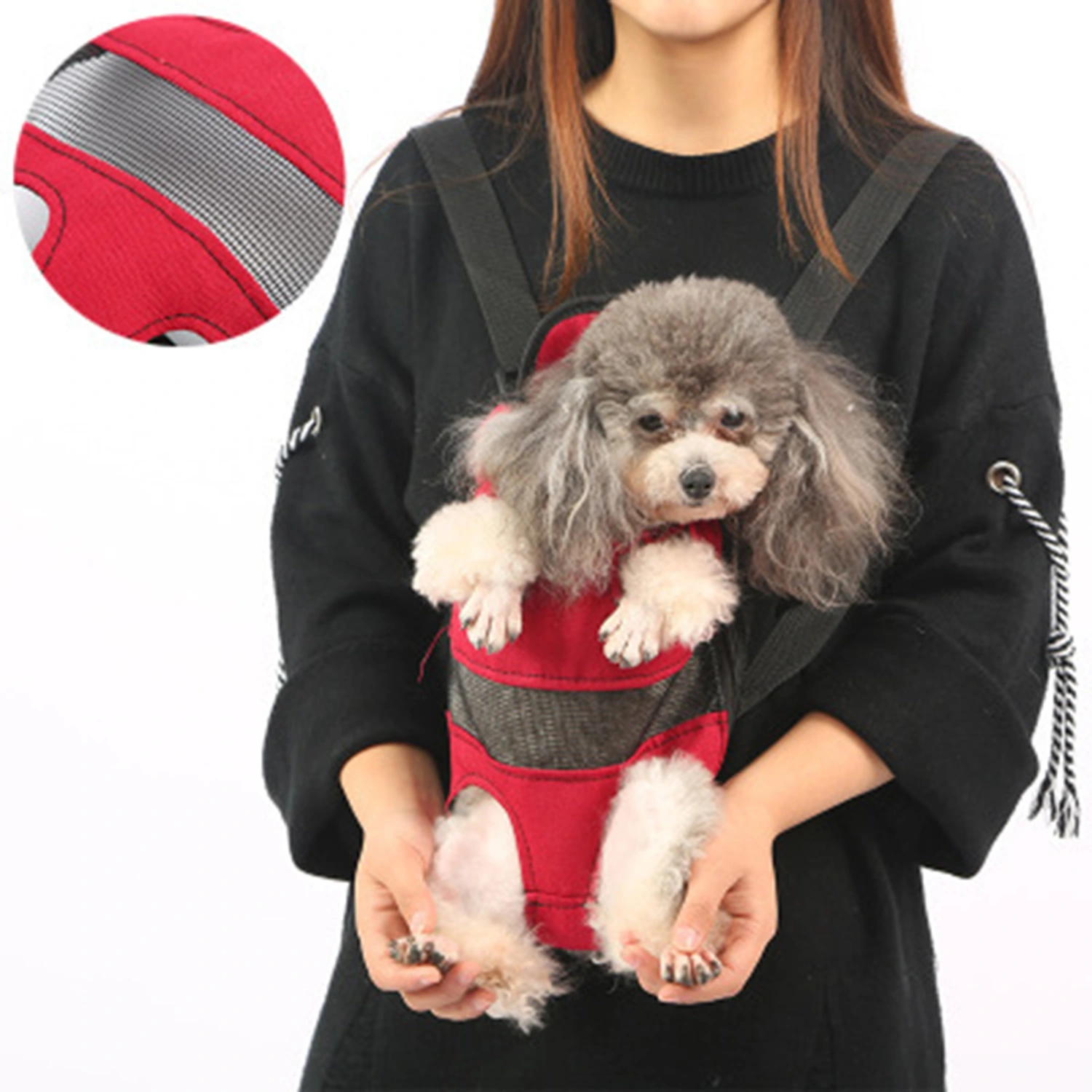Pet Carrier Backpack Comfortable High Stability Adjustable Dogs Cats Legs Out Front Travel Bag for Outside