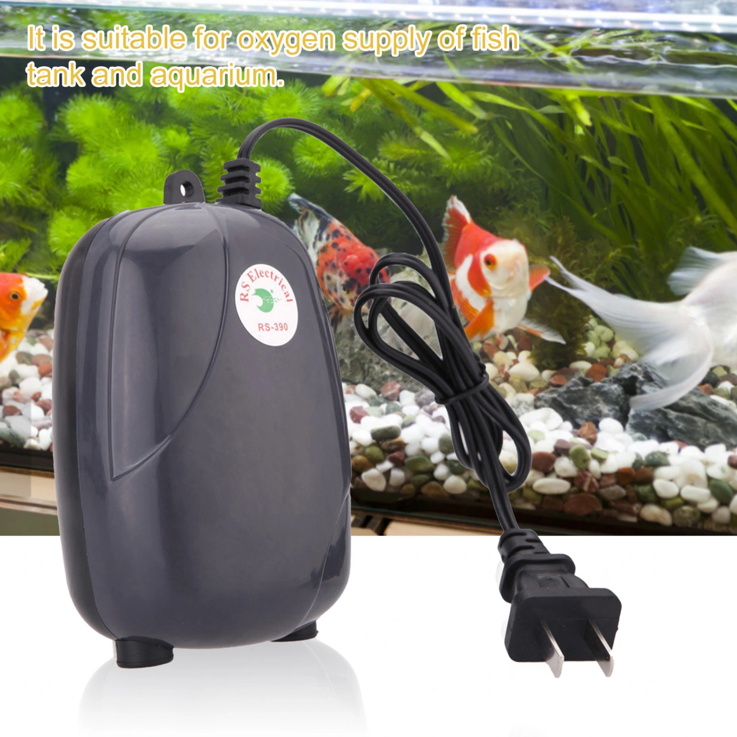Aquarium Air Pump Provide Oxygen Fish Breeding Accessories Small Size Fish Tank Air Pump Ultra Silent with Tube for Outdoor Fishing