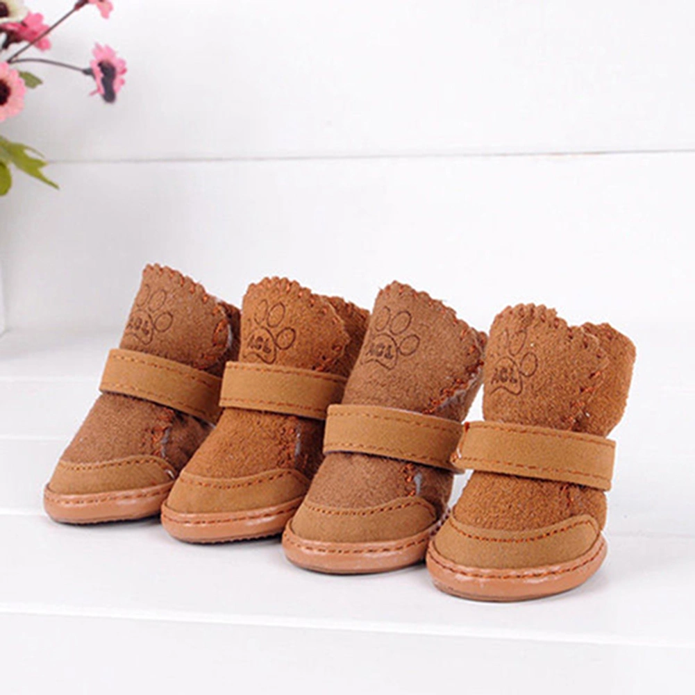 Winter Small Dog Boots Anti-Slip Puppy Shoes Pet Dog Protective Snow Booties