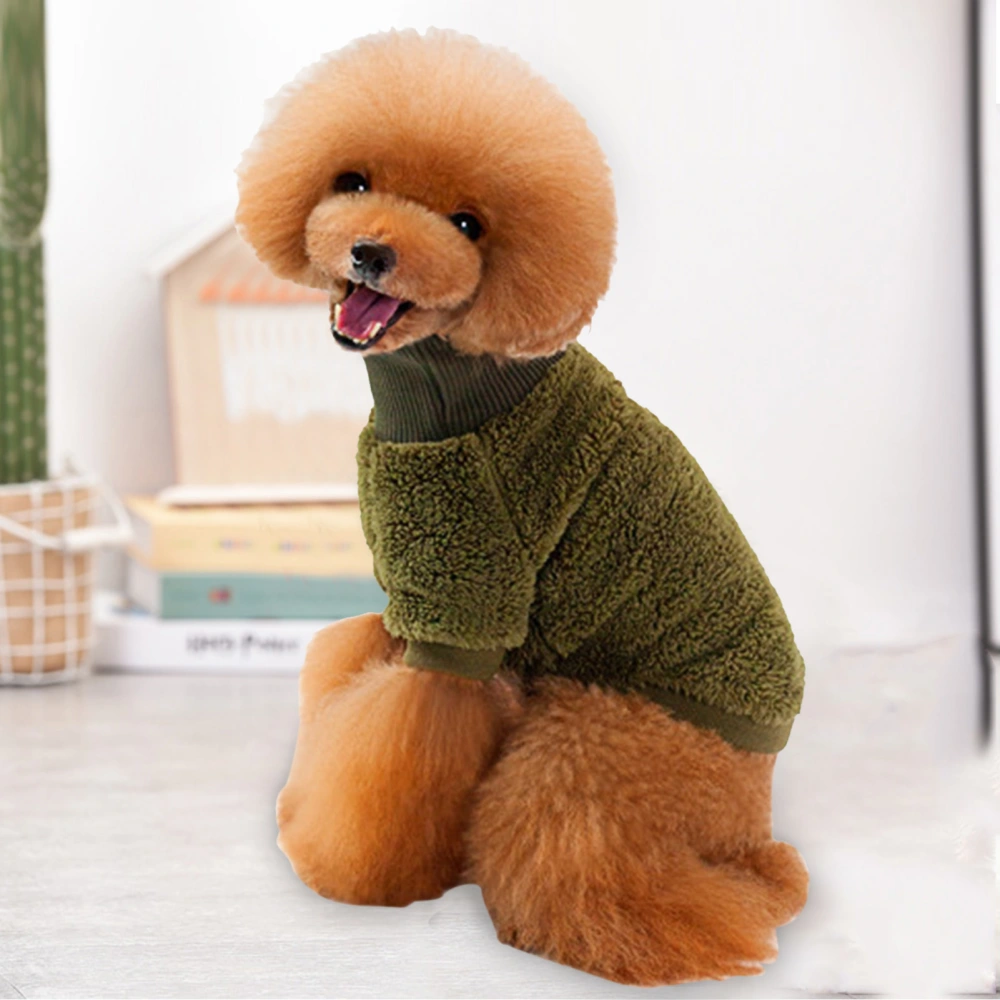 Coral Fleece Dog Clothes Turtleneck Long-sleeved Soft Warm Sweater Cat Clothes