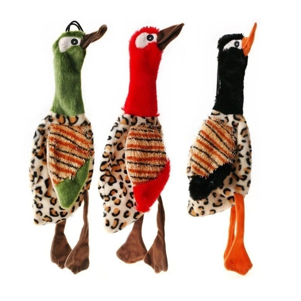 Mini Pet Dog Puppy Squeak Plush Bird Stuffing Free Interactive Play Bite Toy