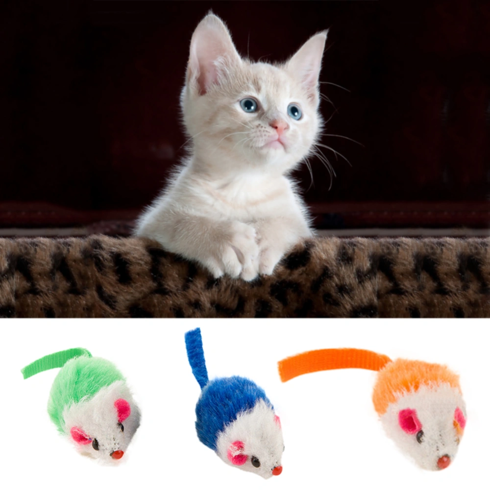 Mini False Mouse Pet Cat Kitten Durable Chew Biting Scratch Funny Playing Toy