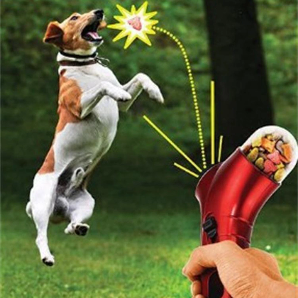 Dog Cat Treat Launcher Snack Food Feeder Catapult Pet Interactive Training Tool