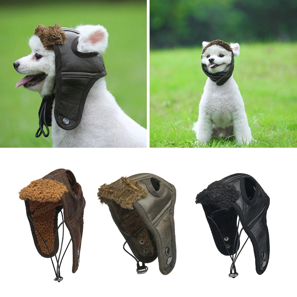 Vintage Pet Dog Puppy Winter Warm Windproof Cap Protection Cosplay Costume Hat