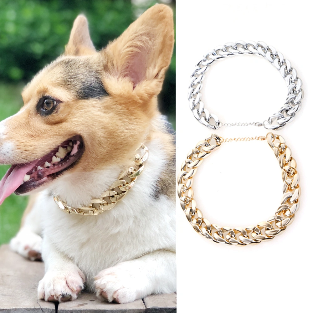 Adjustment Pet Dog Puppy Plastic Training Collar Chain Necklace Neck Accessories