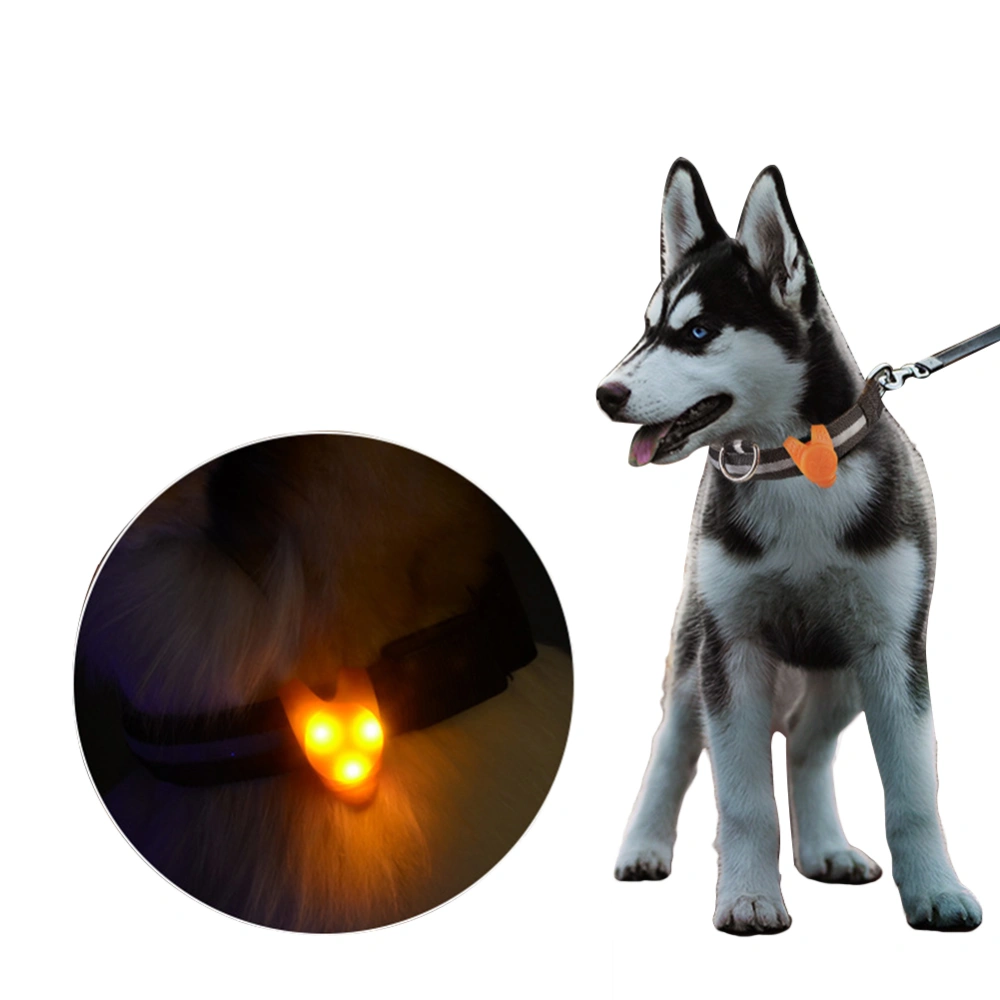 Bright LED Light Dog Puppy Teddy Tag Pet Safe Collar Pendant Outdoor Walking