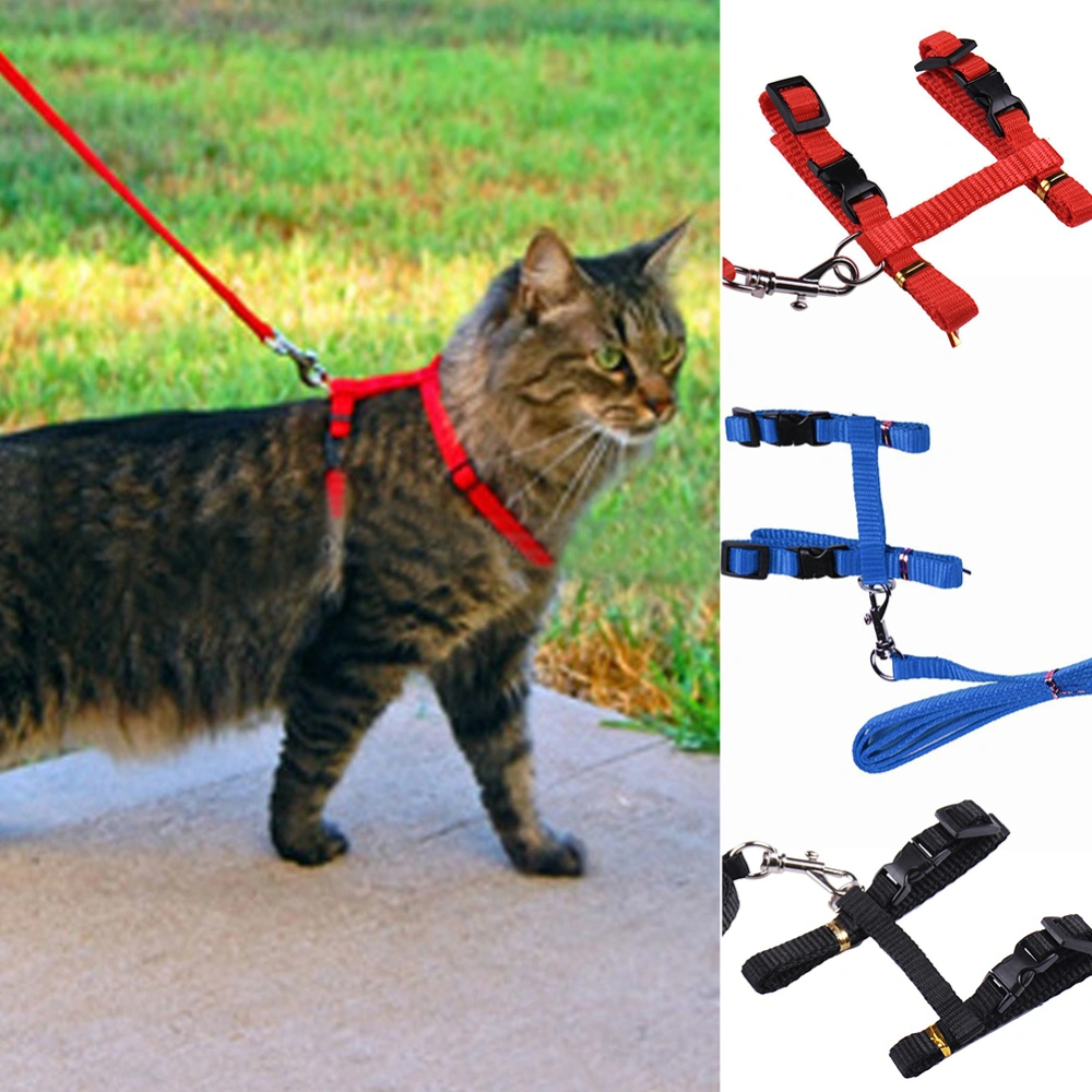 Pet Cat Rabbit Walking Training Soft Straps Harness Leash Traction Belt Tool