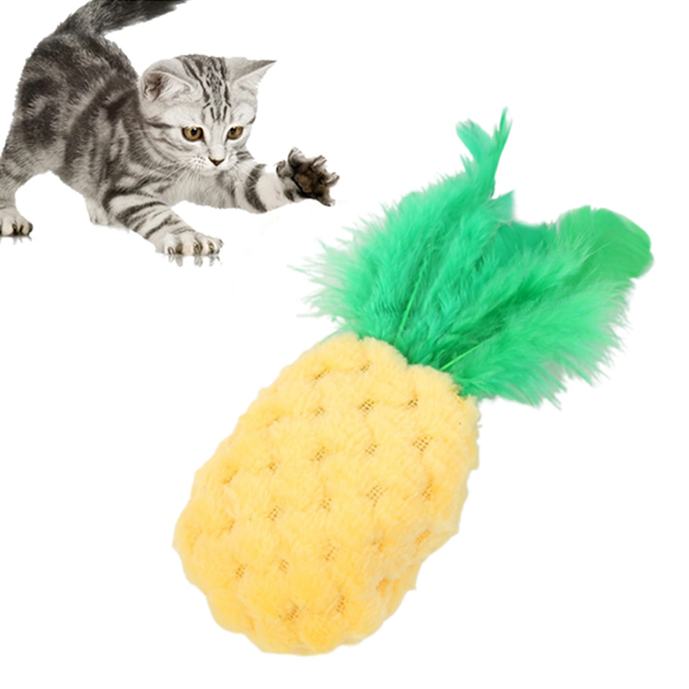 Pet Cats Kitten Catnip Cute Pineapple Shape Bite-resistant Interactive Play Toy