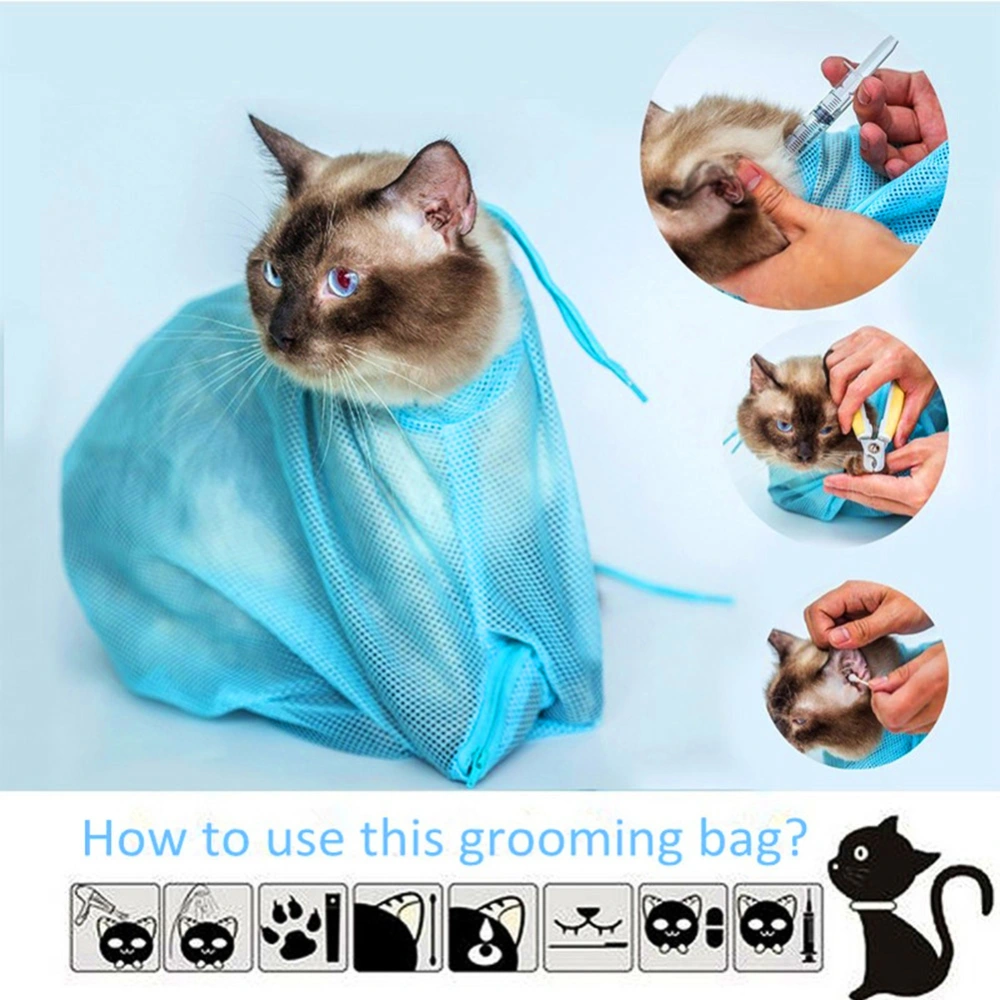 Multifunction Pet Cats Anti Scratch Bite Grooming Trimming Bathing Restraint Bag