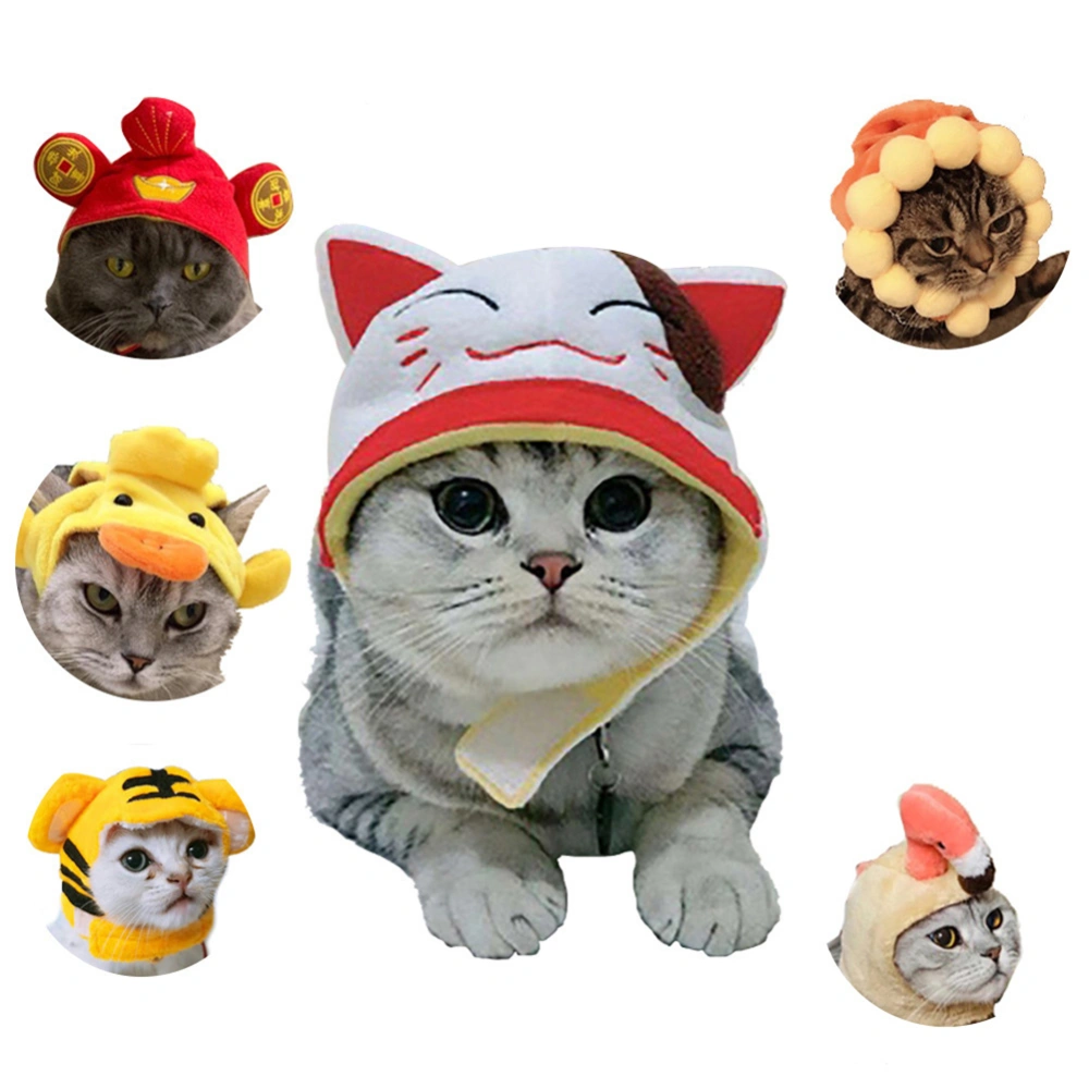 Cute Pet Dogs Teddy Cat Cotton Plush Hat Puppy Dress Up Headgear Head Decoration