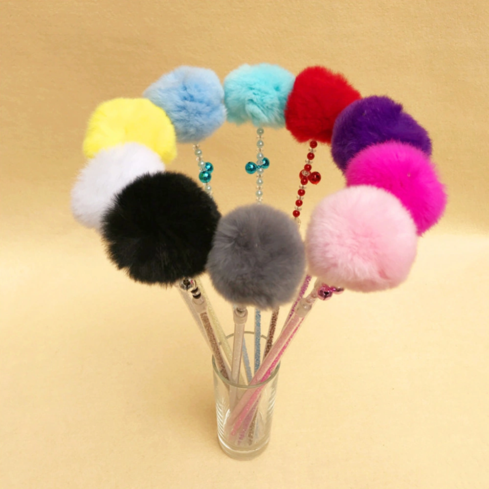 Pet Cat Kitten Funny Pompon Ball Small Bell Stick Rod Playing Interactive Toy