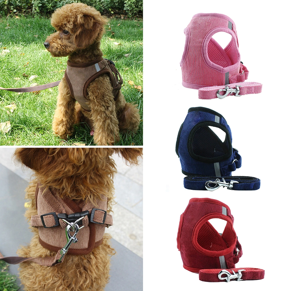 Cute Dog Harness Puppy Fashion Adjustable Walking Vest Leash Set Pet Supplies