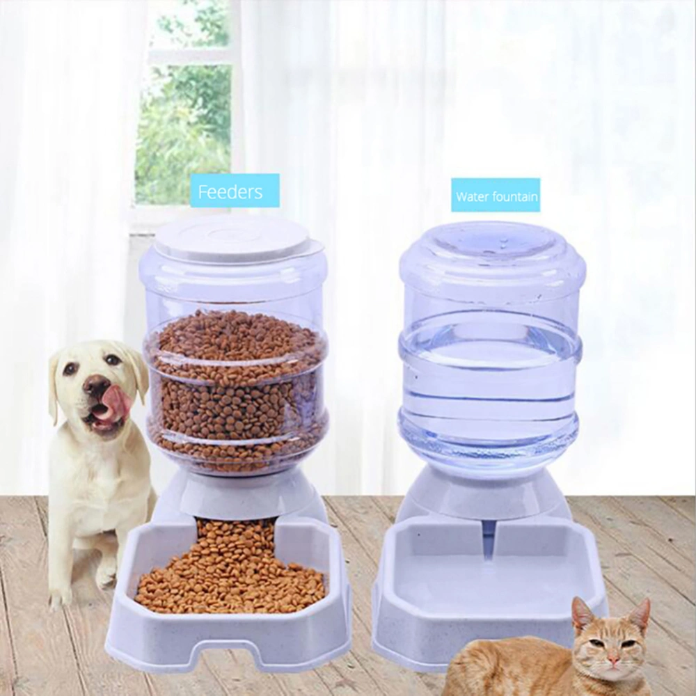 3.8L Automatic Pet Feeder Dog Cat Drinking Bowl Large Capacity Water Food Holder