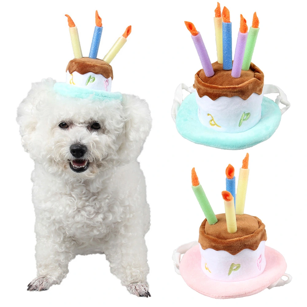 Dog Cats Halloween Carnival Hat Plush Candle Cake Cap Pet Performance Supplies