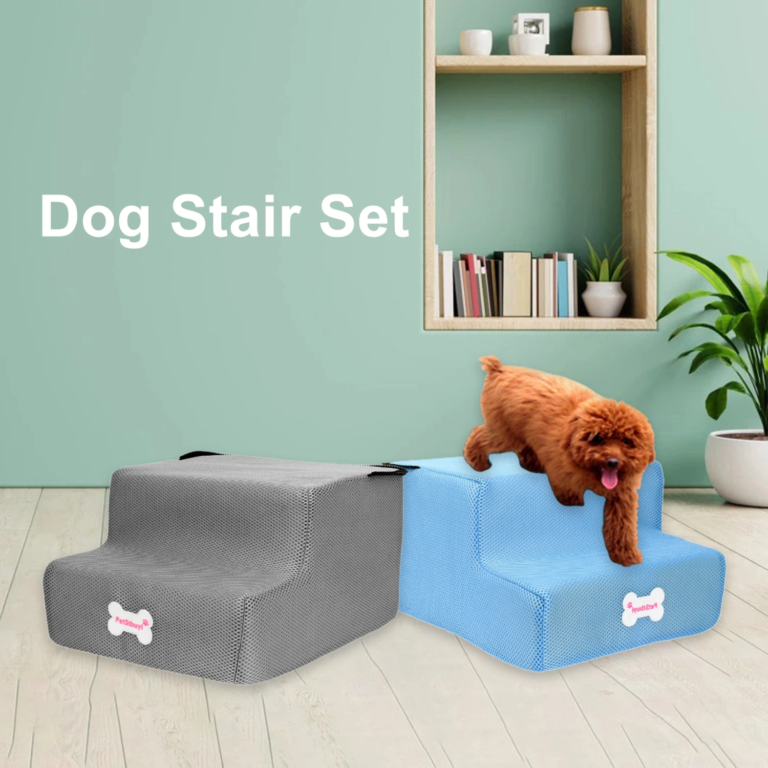 Pet Ladder Cover Detachable Zipper Closure Fabric Non-slip Dog Climbing Ramp Cover for Puppy