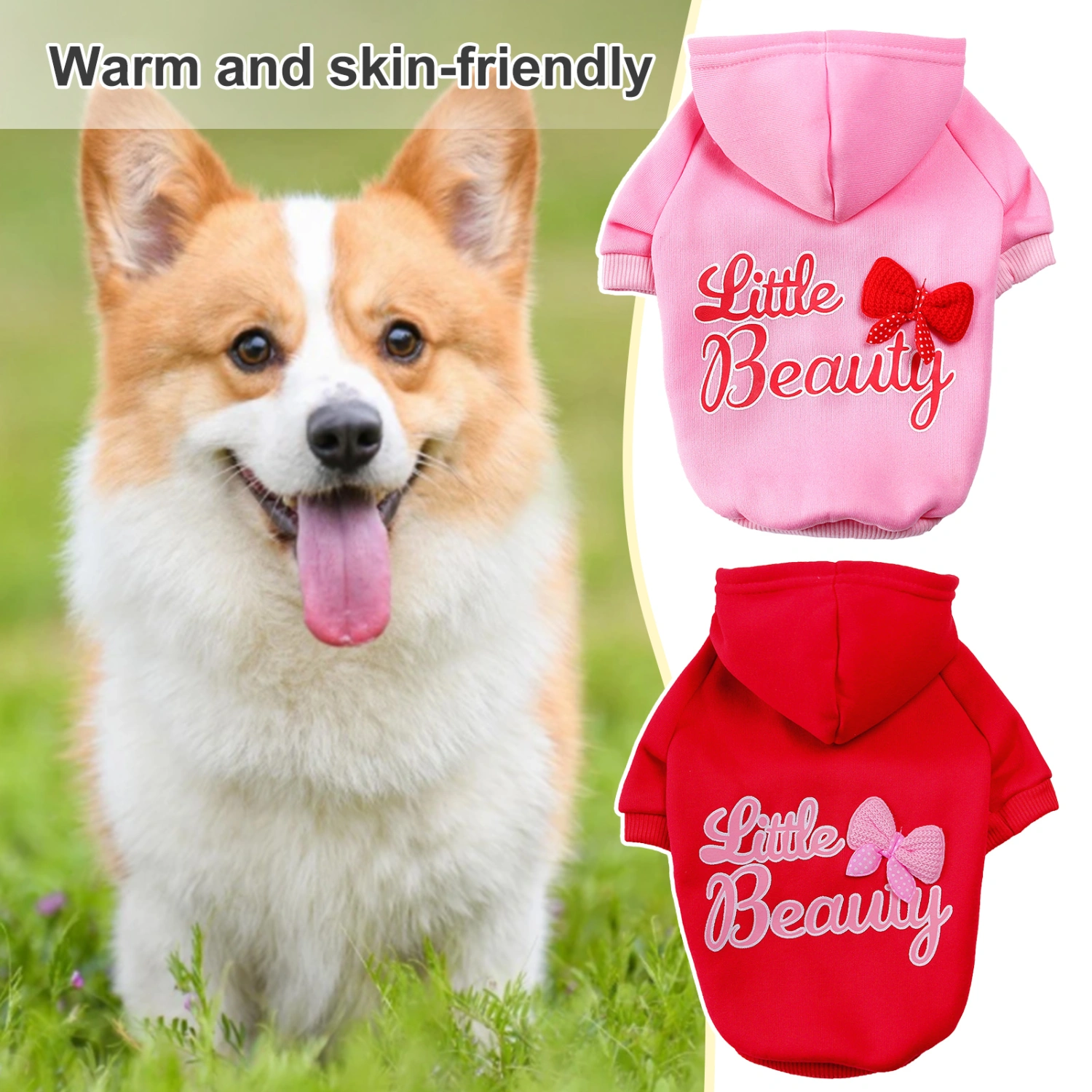 Dog Sweatshirt Letter Print Keep Warmth Two-leg Casual Pet Hoodie Costume for Winter