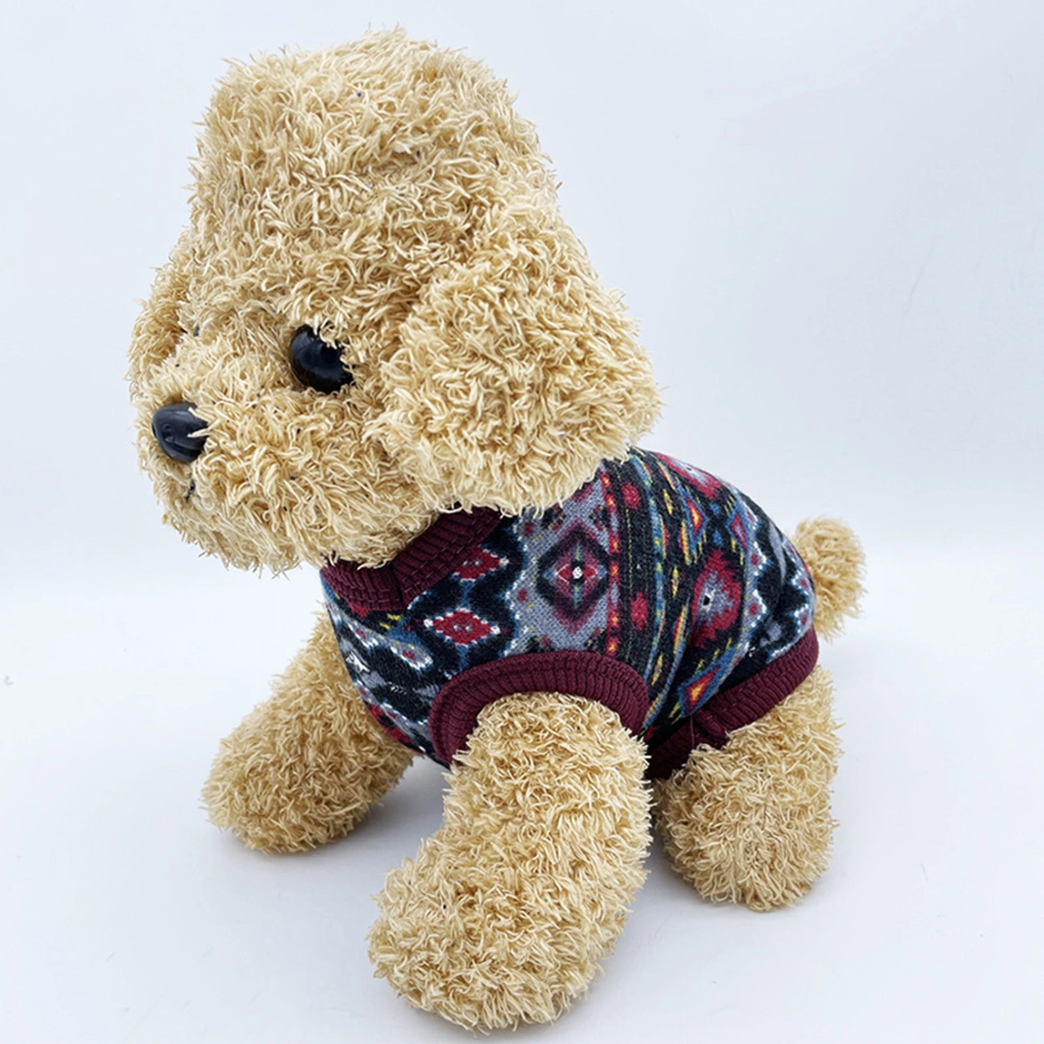 Pet Clothes Eye-catching Wear Resistant Polyester Small Dogs Cats Winter Warm Sweater for Outdoor