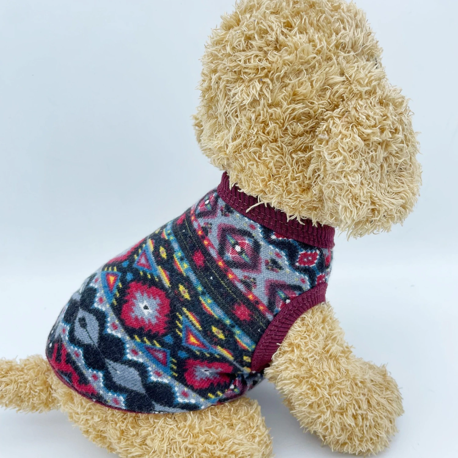 Pet Clothes Eye-catching Wear Resistant Polyester Small Dogs Cats Winter Warm Sweater for Outdoor