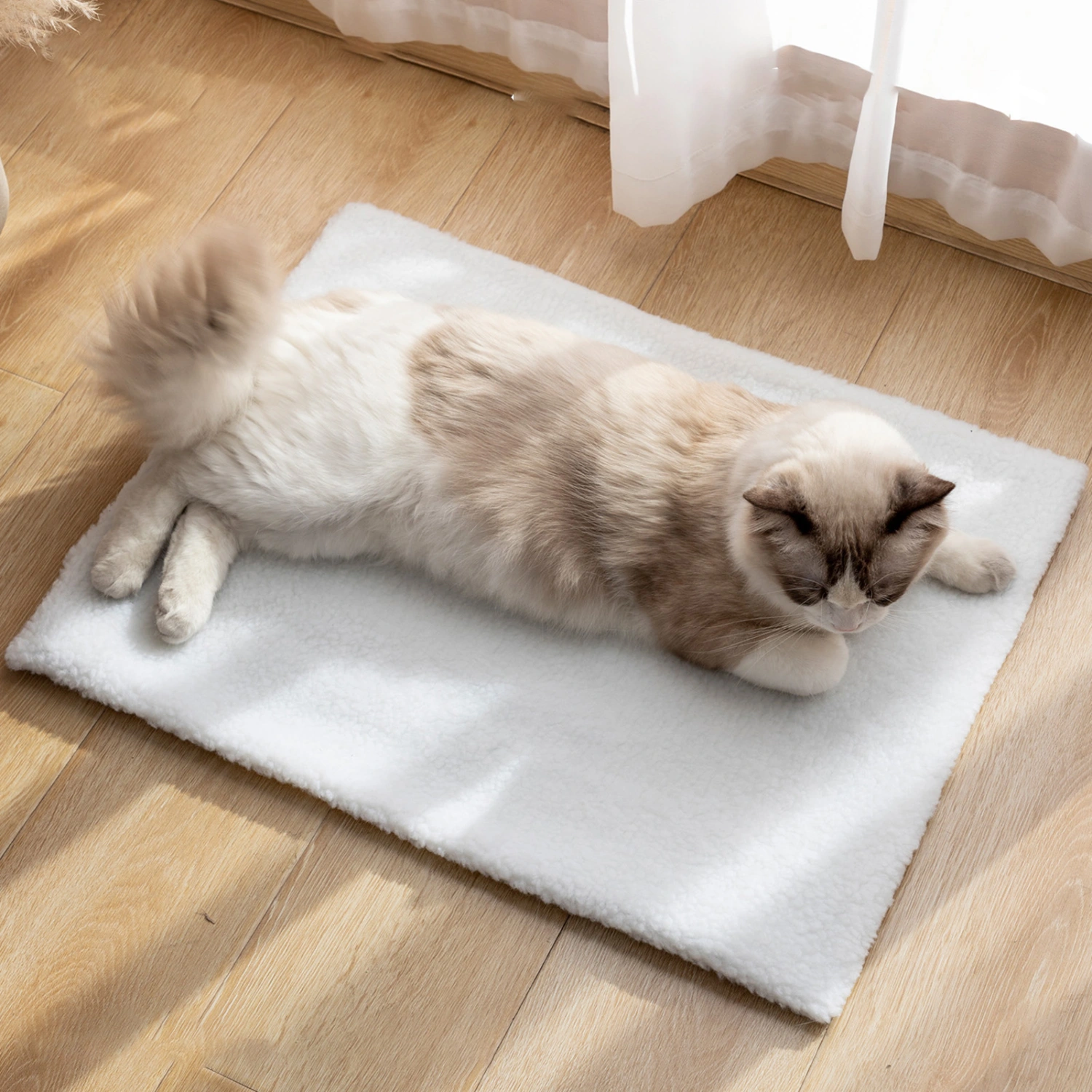 Pet Cushion Rectangle Anti-slip Washable Warm Kitten Puppy Bed Mattress Pet Supplies