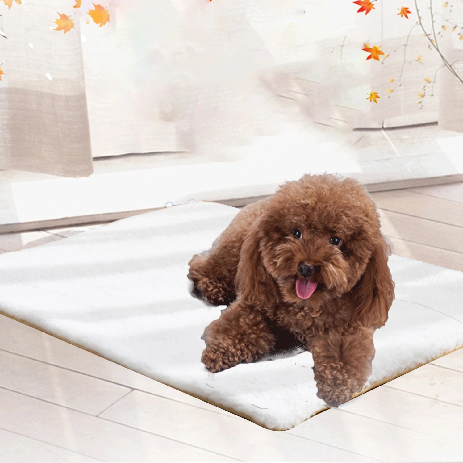 Pet Cushion Rectangle Anti-slip Washable Warm Kitten Puppy Bed Mattress Pet Supplies