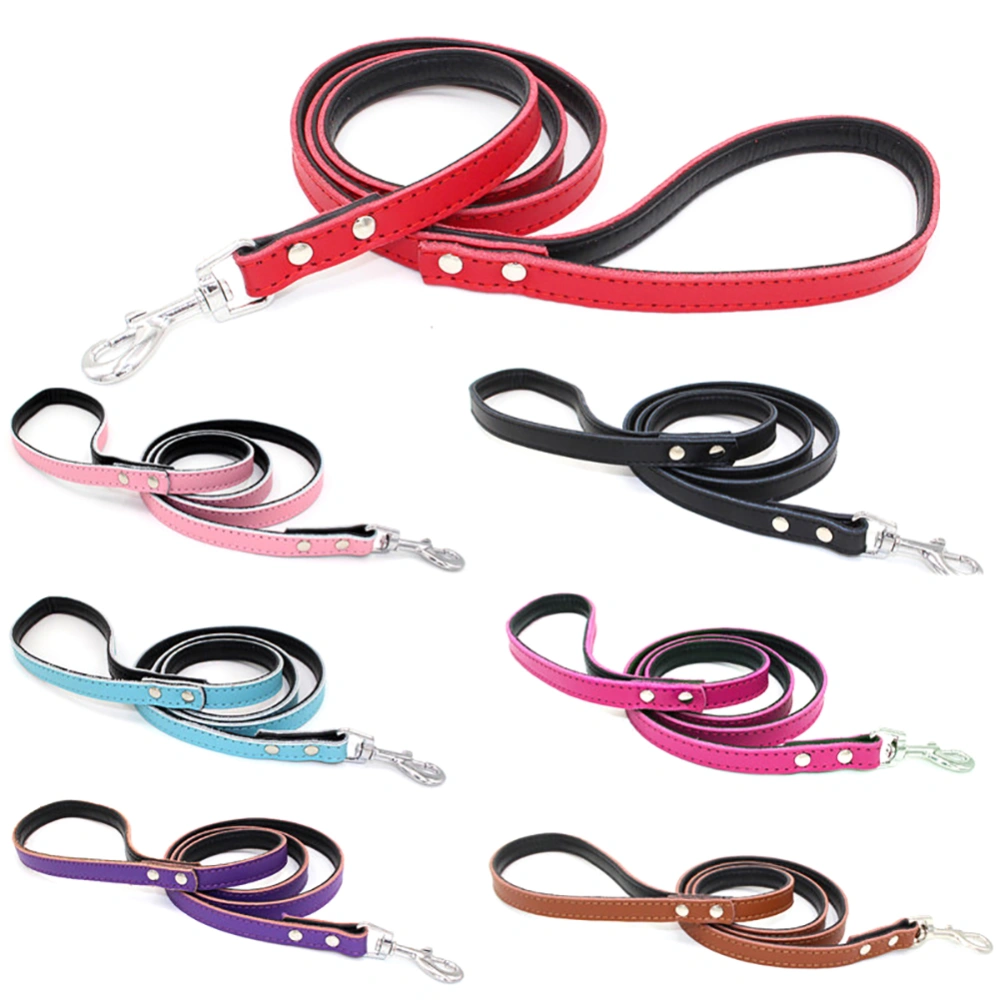 Leather Dog Leash Traffic Leading Puppy Training Strap Chain Lock Pet Supplies