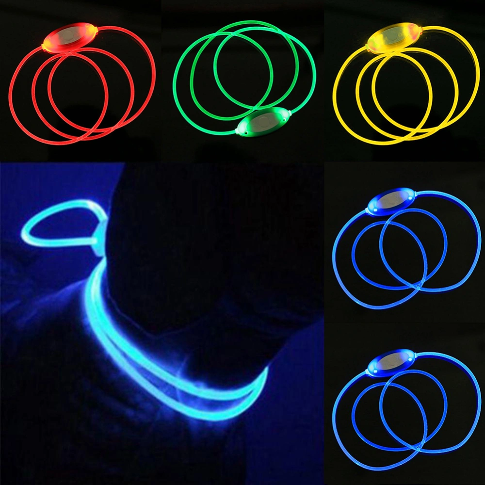 Night Safety Pet Collar Bright Adjustable LED Dog Luminous Necklace Neck Strap