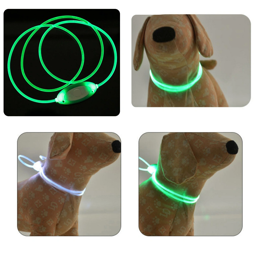 Night Safety Pet Collar Bright Adjustable LED Dog Luminous Necklace Neck Strap