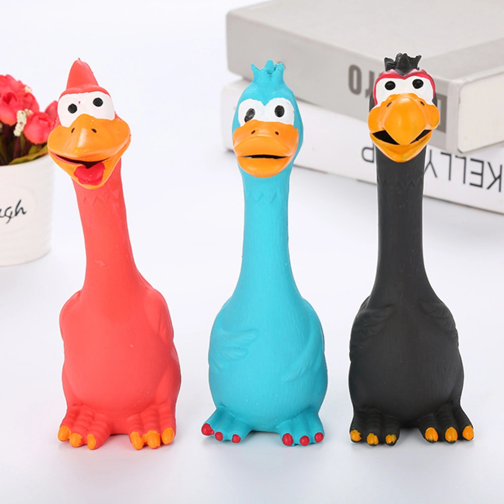 Cartoon Latex Chicken Squeeze Screaming Soft Dog Chew Playing Toy Pet Supplies