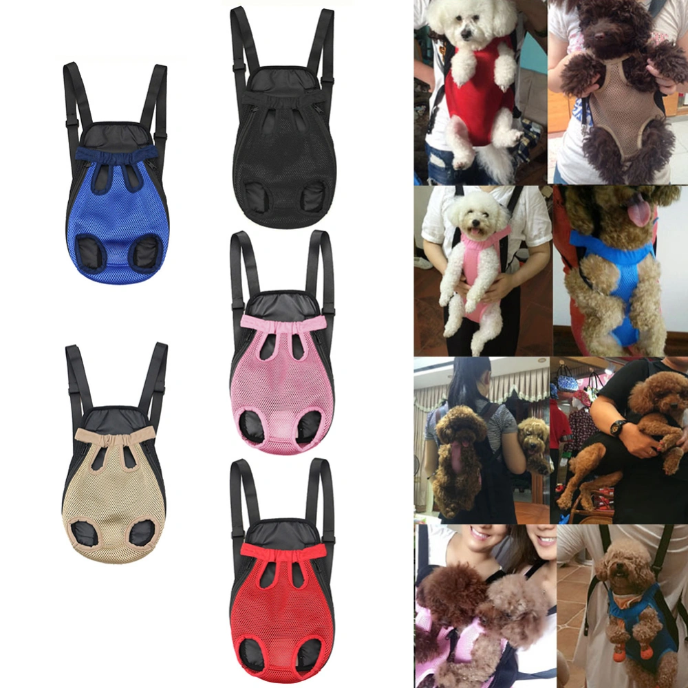 Pet Carrier Backpack Adjustable Front Cat Dog Legs Tail Out Chest Travel Bag