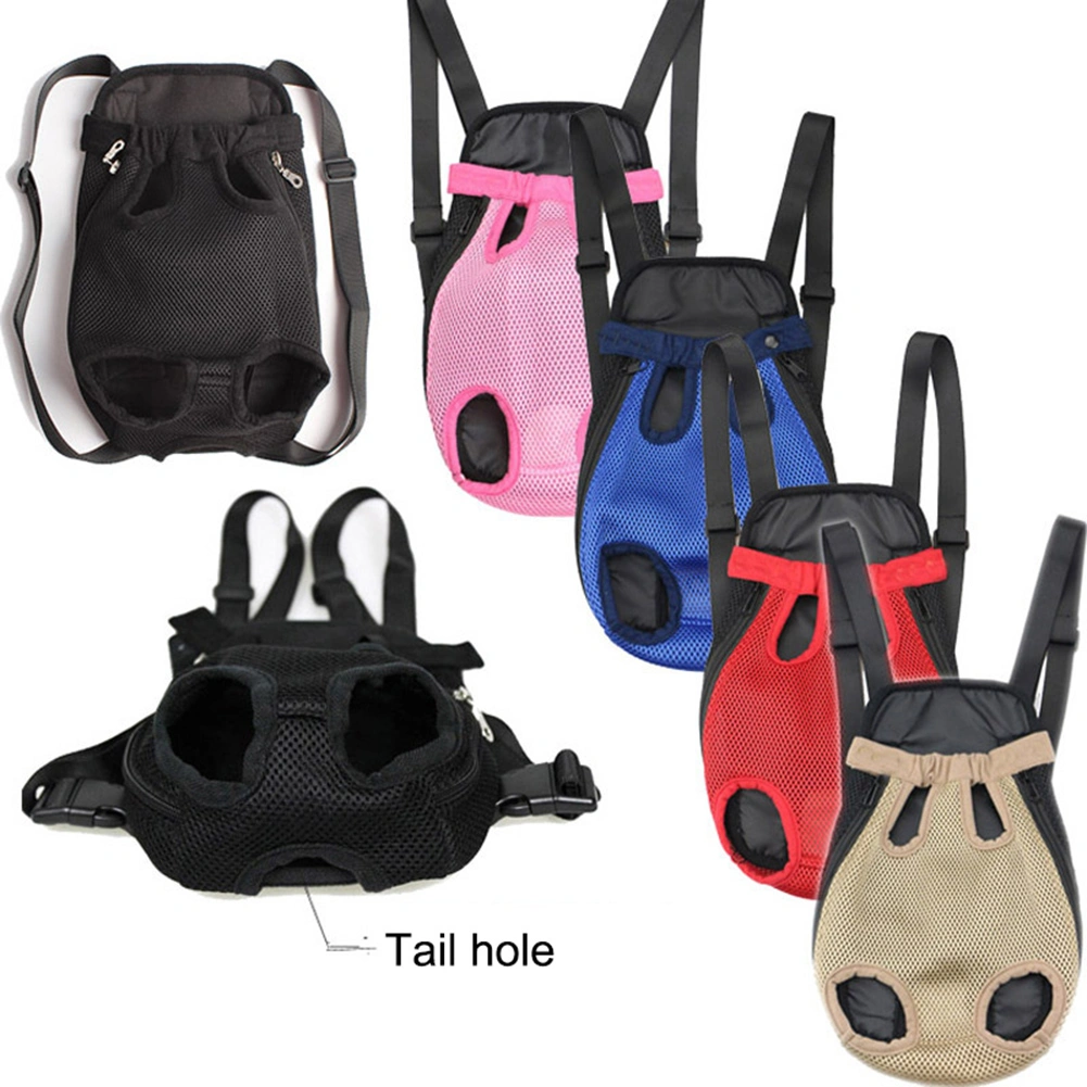 Pet Carrier Backpack Adjustable Front Cat Dog Legs Tail Out Chest Travel Bag