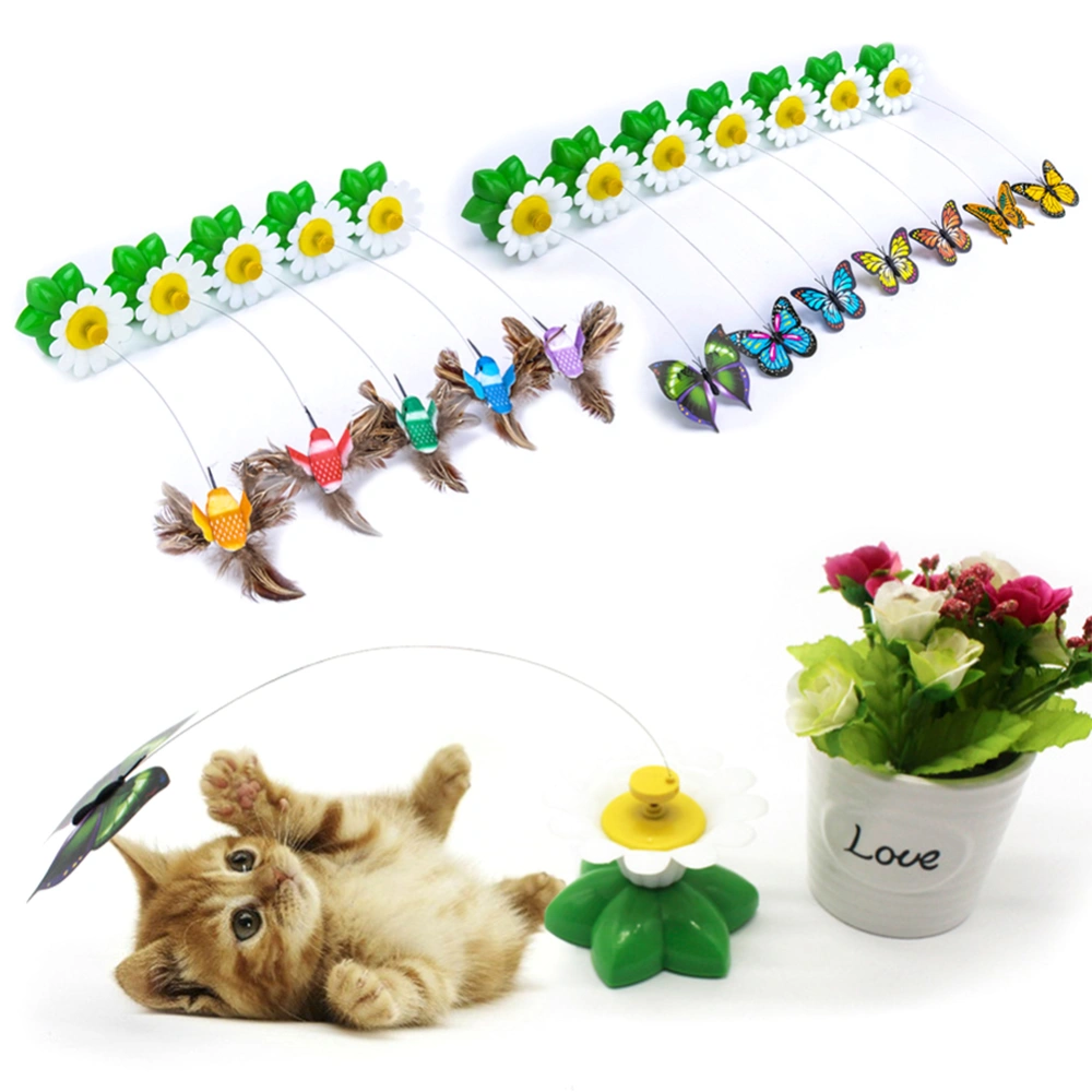 Automatic Electric Rotating Butterfly Hummingbird Shape Cat Teaser Scratch Toy