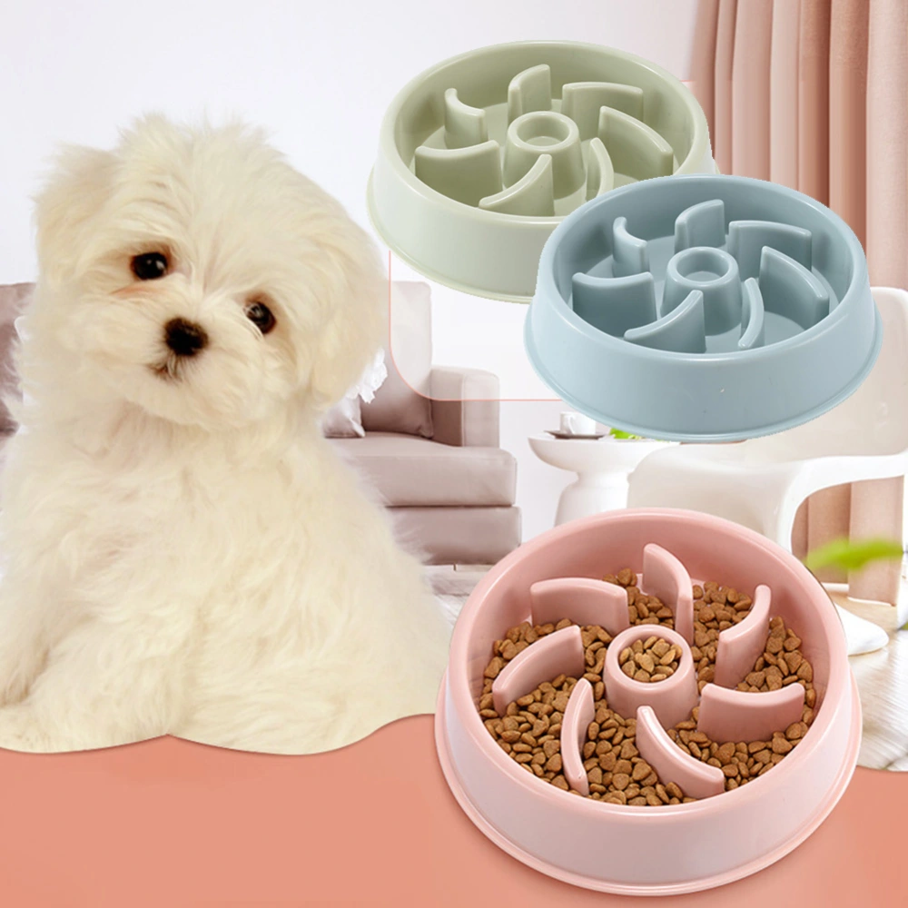 Anti-Gulping Feeder Slow Feeding Interactive Bloat Stop Dog Bowl Pet Supply