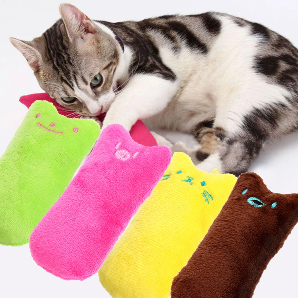 Pet Cat Kitten Catnip Cute Grinding Teeth Claws Cushion Plush Doll Chew Bite Toy