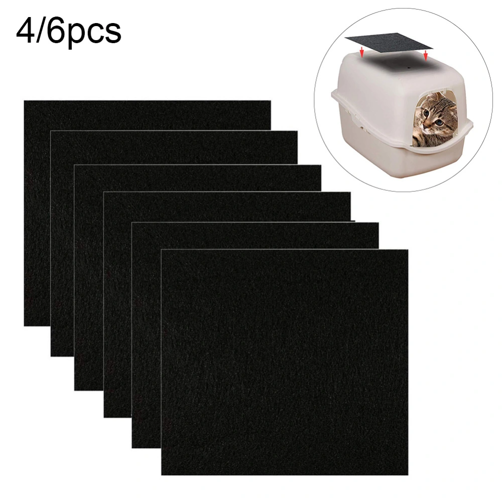 4/6Pcs Pets Cat Litter Pad Filter Trapper Non-slip Waterproof Catching Mats