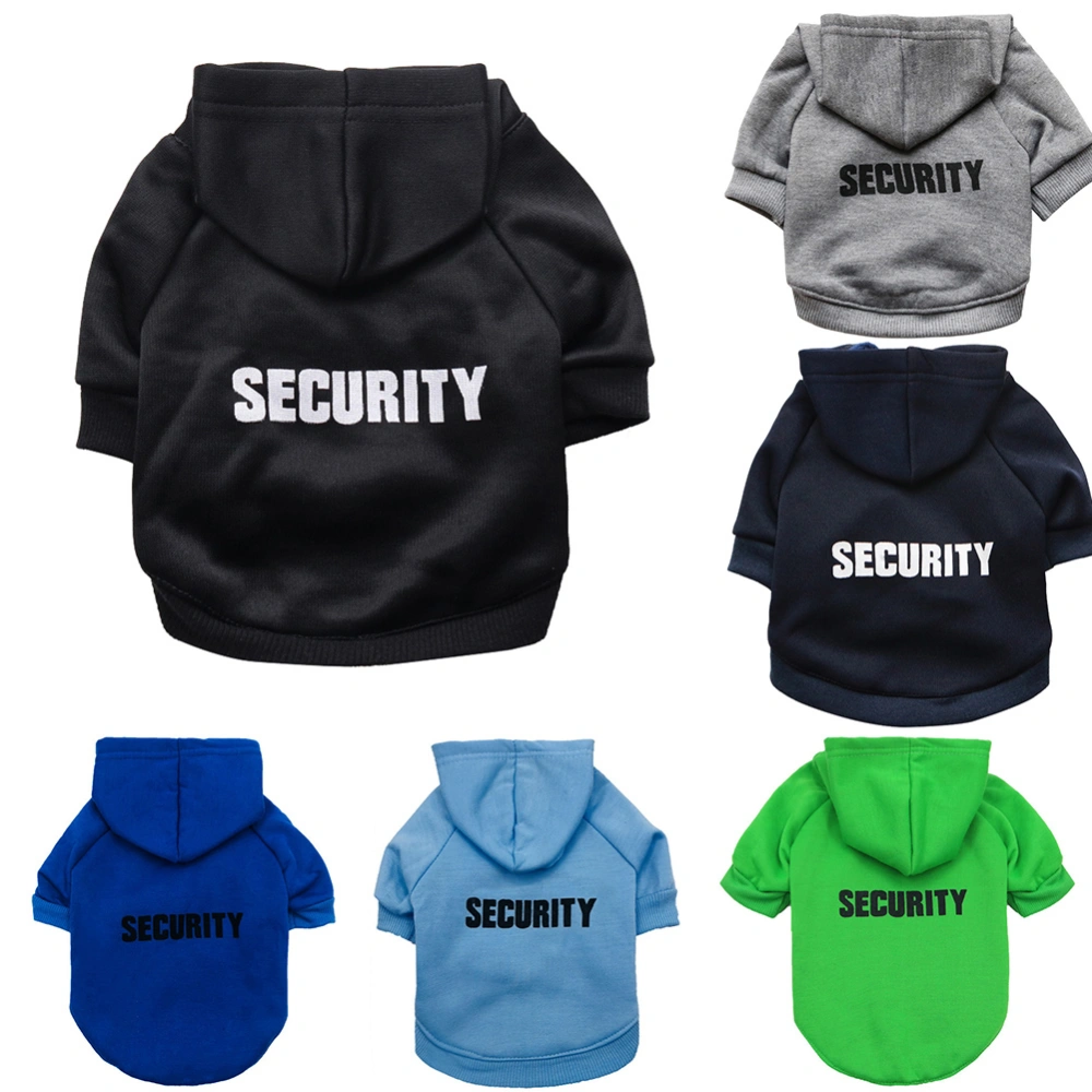 Autumn Winter Puppy Dog Letter Print Warm Hooded Coat Hoodie Jacket Pet Clothes