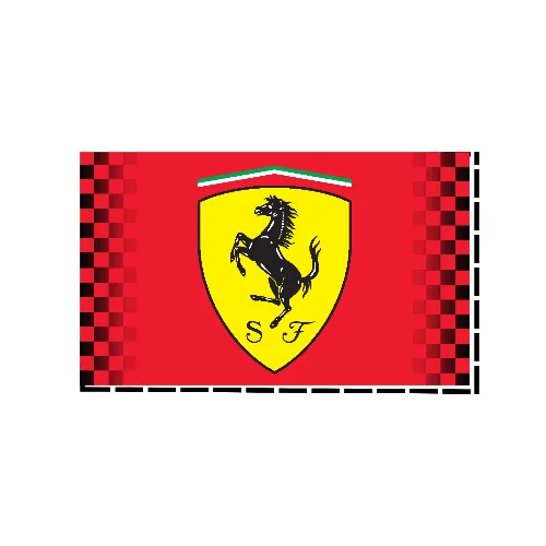 #5 ferrari flag 3x5ft