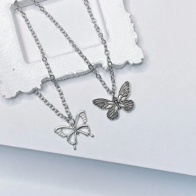 2023 Girls super beautiful vintage butterfly pendant necklace