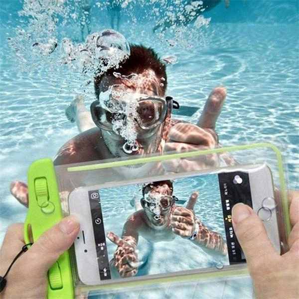 Luminous mobile phone waterproof bag smart touch screen swimming waterproof mobile phone case PVC transparent waterproof